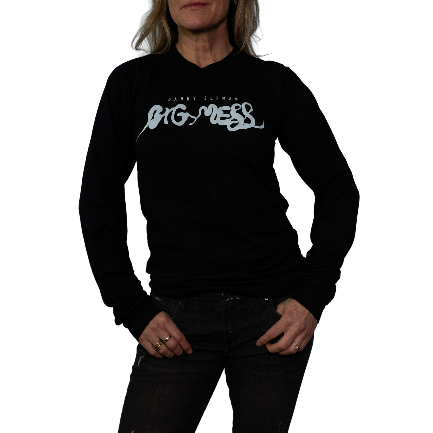 Ice Blue 'Big Mess' Long Sleeve T-Shirt